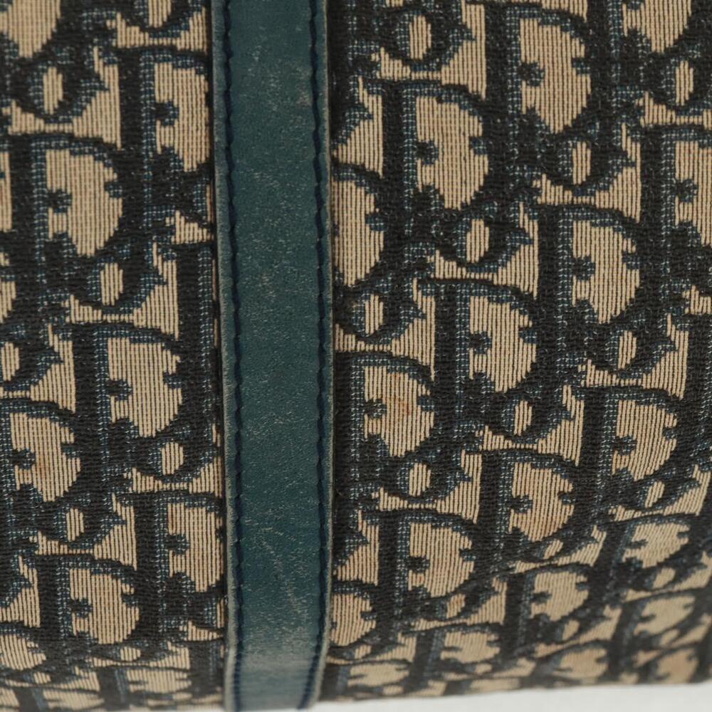 Christian Dior Trotter Canvas Boston Bag Navy Silver Auth 161273 - Picture 3 of 16